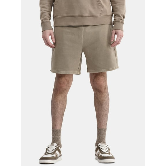 No Boundaries Soft Fleece Jogger Shorts, 6" Inseam, Men's and Big Men's