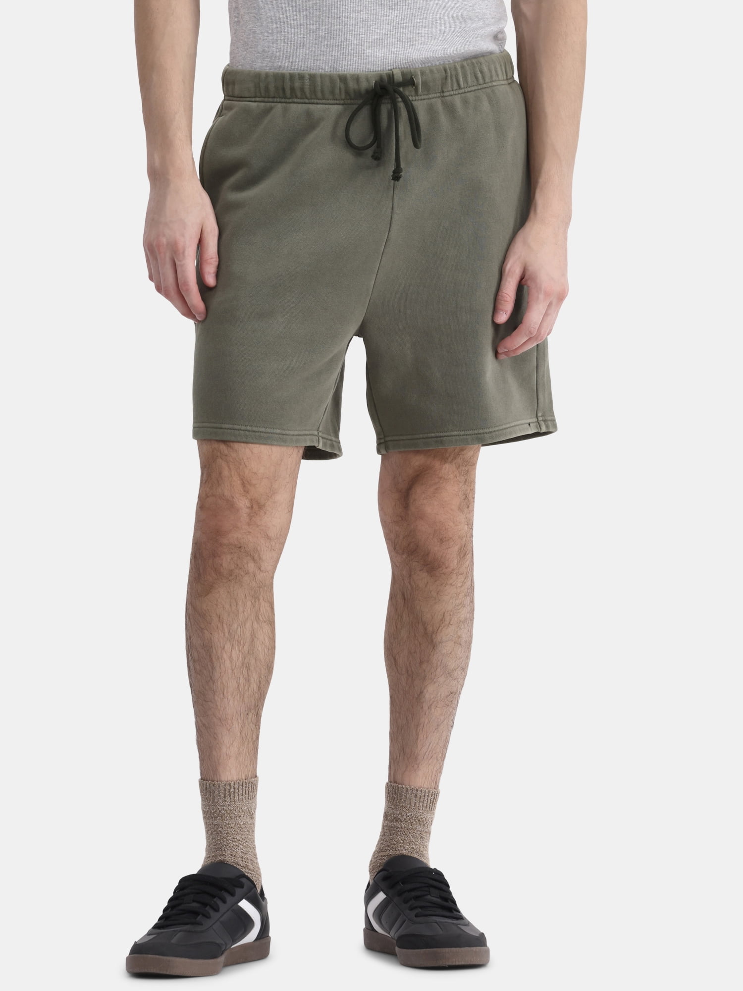 No Boundaries Soft Fleece Jogger Shorts, 6" Inseam, Men's and Big Men's