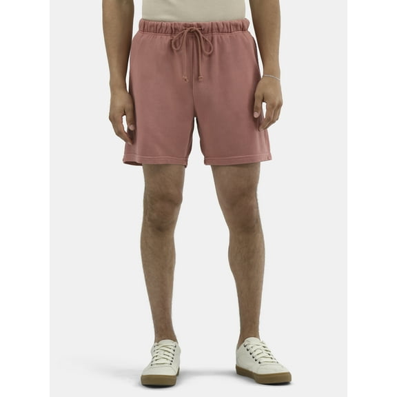 No Boundaries Soft Fleece Jogger Shorts, 6" Inseam, Men's and Big Men's