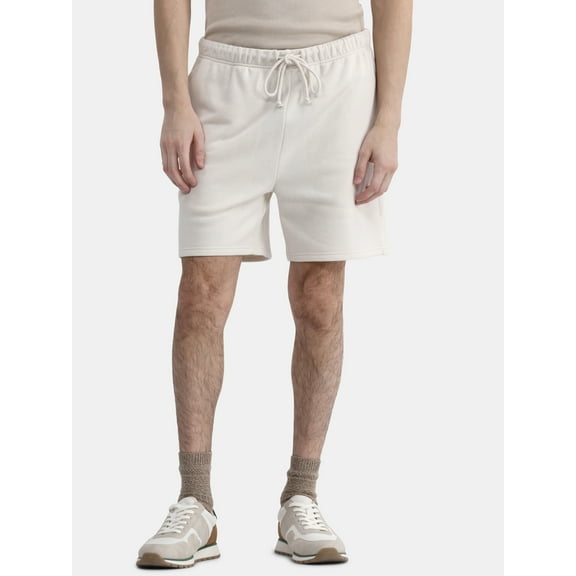 No Boundaries Soft Fleece Jogger Shorts, 6" Inseam, Men's & Big Men's