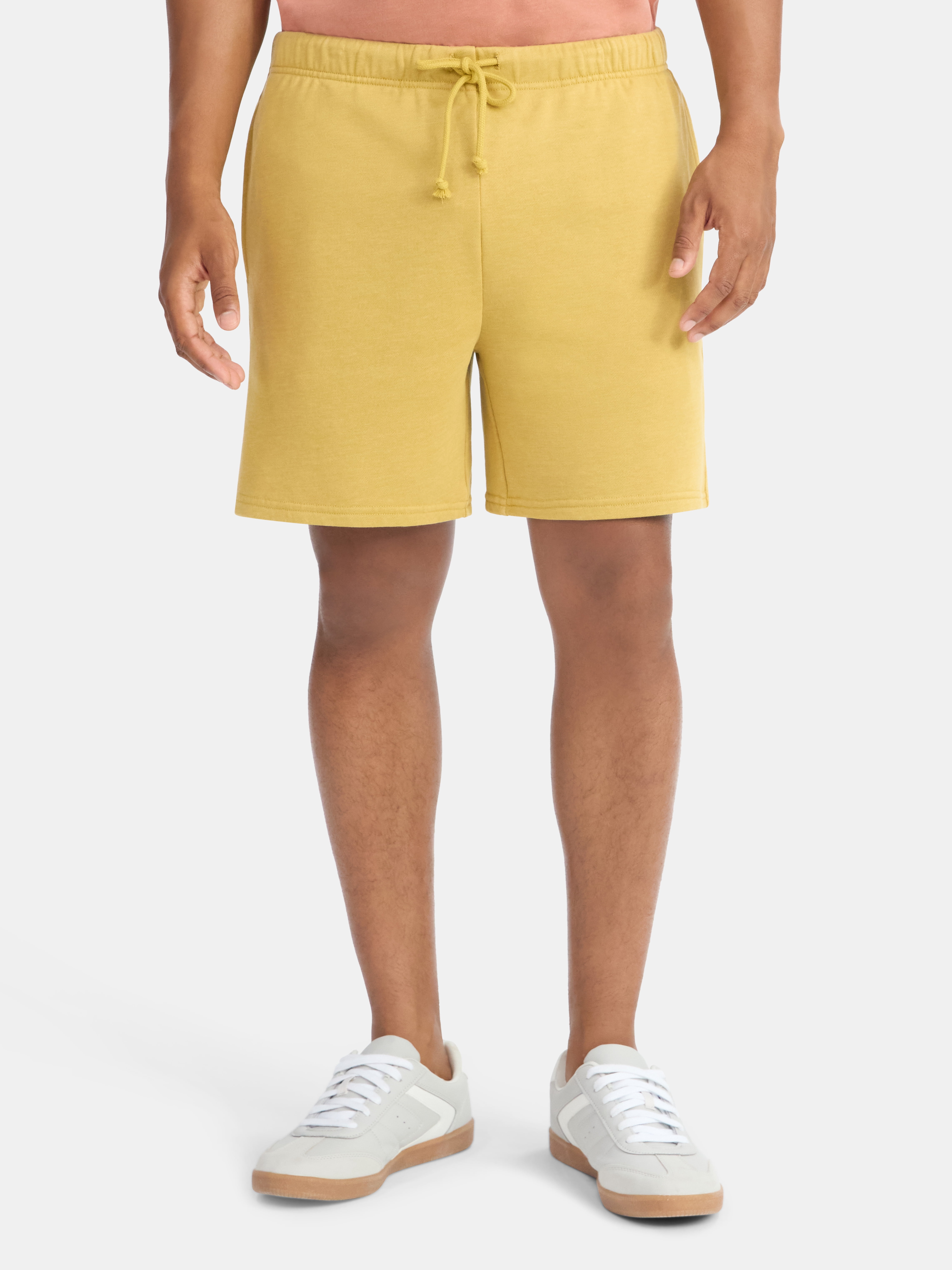 No Boundaries Soft Fleece Jogger Shorts, 6" Inseam, Men's and Big Men's