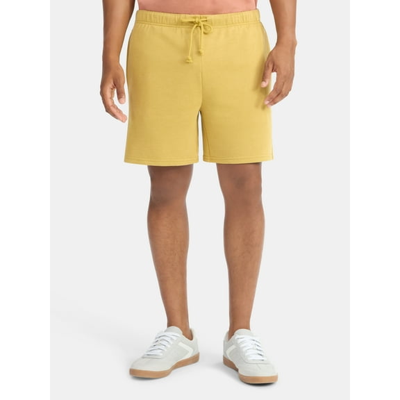 No Boundaries Soft Fleece Jogger Shorts, 6" Inseam, Men's and Big Men's