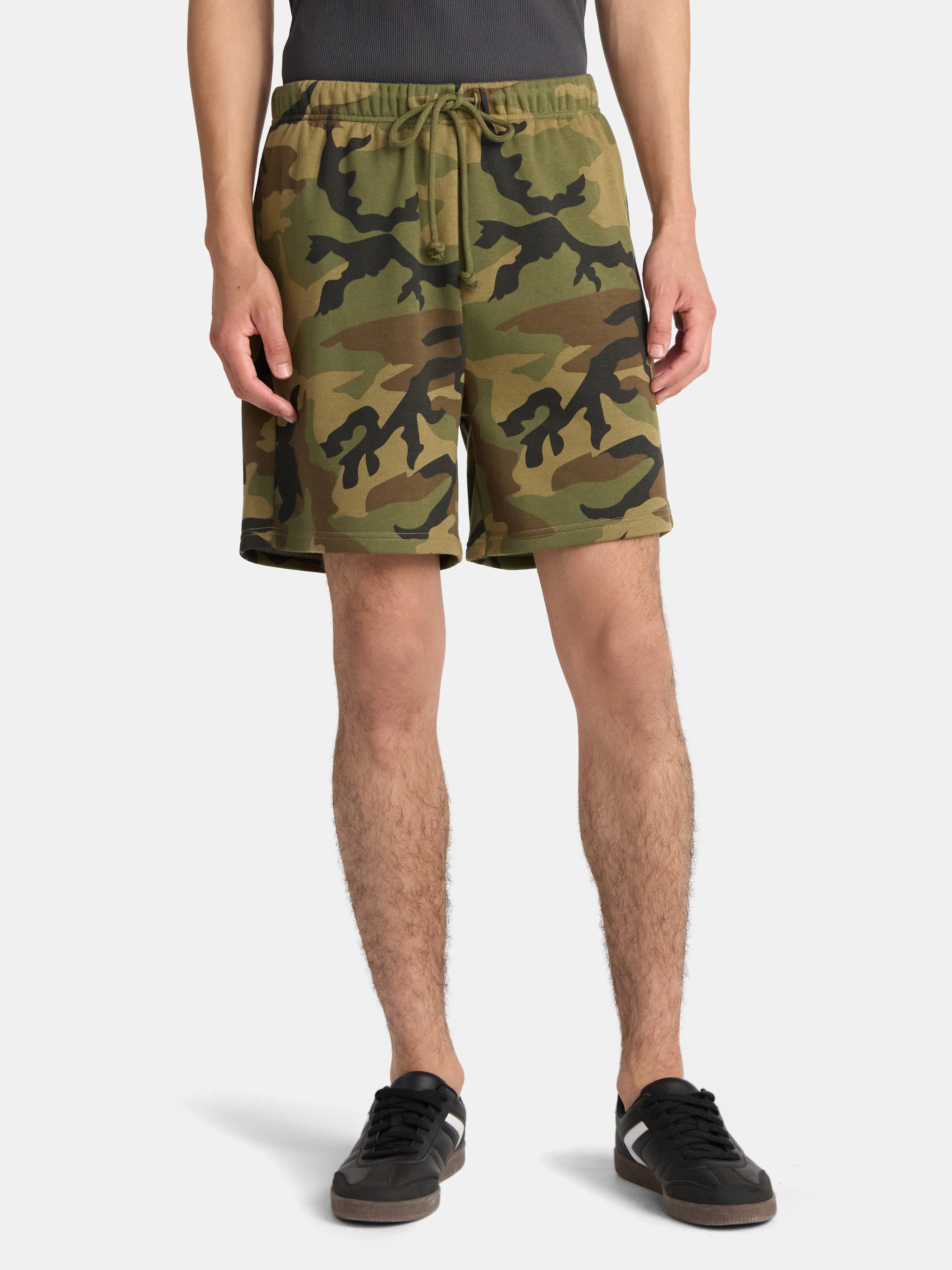No Boundaries Soft Fleece Jogger Shorts, 6" Inseam, Men's and Big Men's