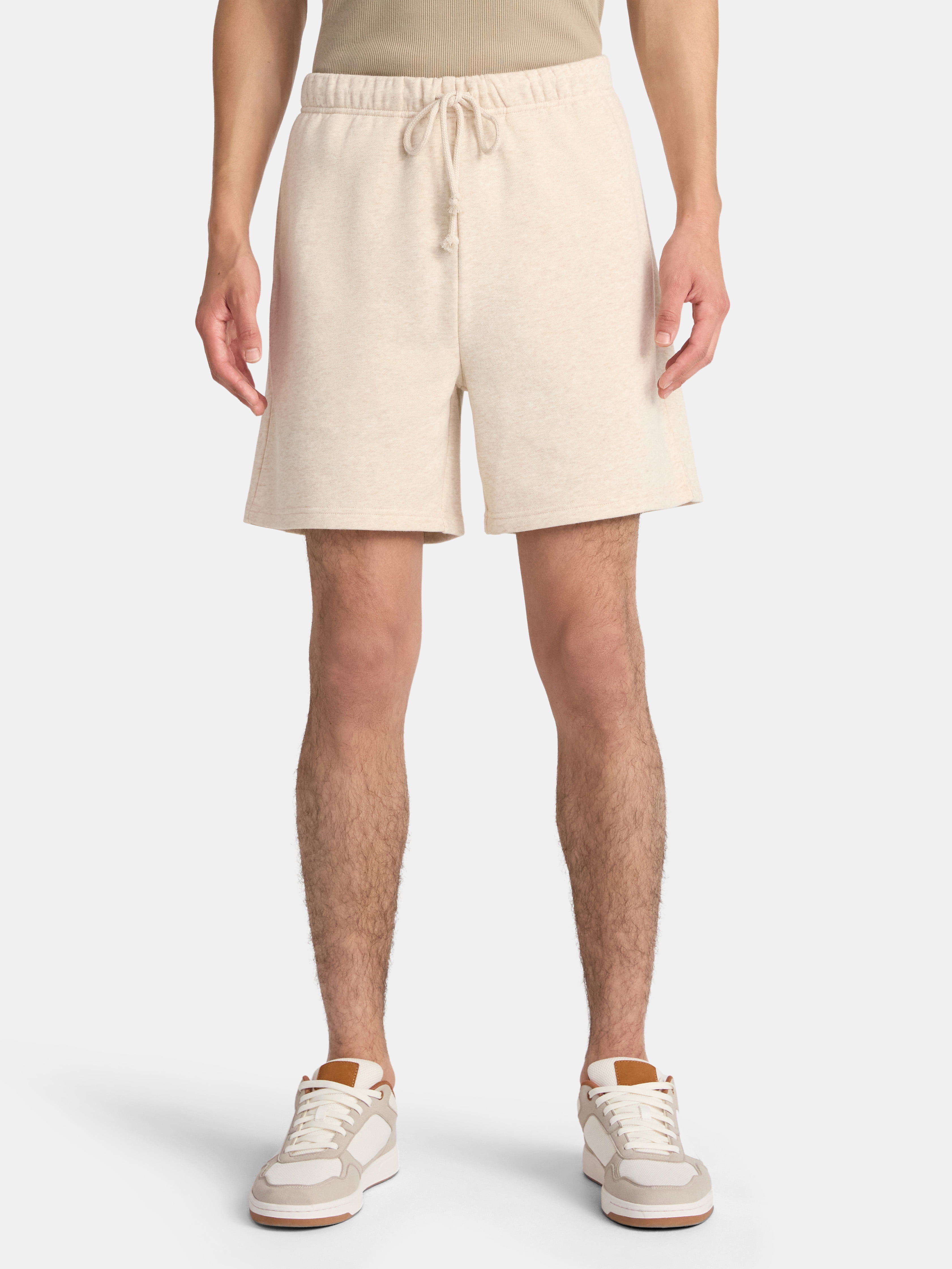 No Boundaries Soft Fleece Jogger Shorts, 6" Inseam, Men's and Big Men's