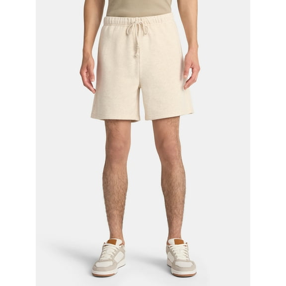 No Boundaries Soft Fleece Jogger Shorts, 6" Inseam, Men's and Big Men's