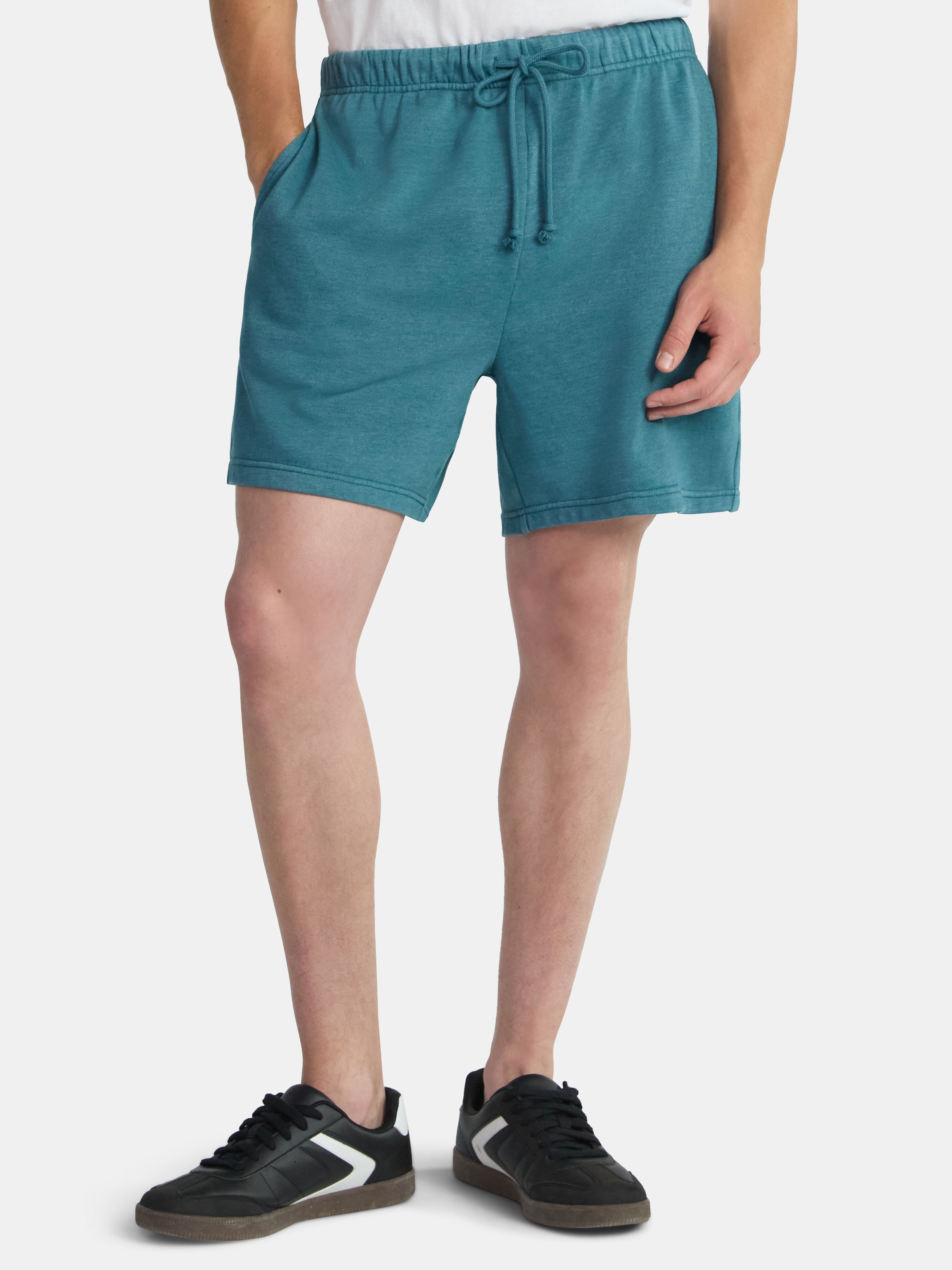 No Boundaries Soft Fleece Jogger Shorts, 6" Inseam, Men's and Big Men's