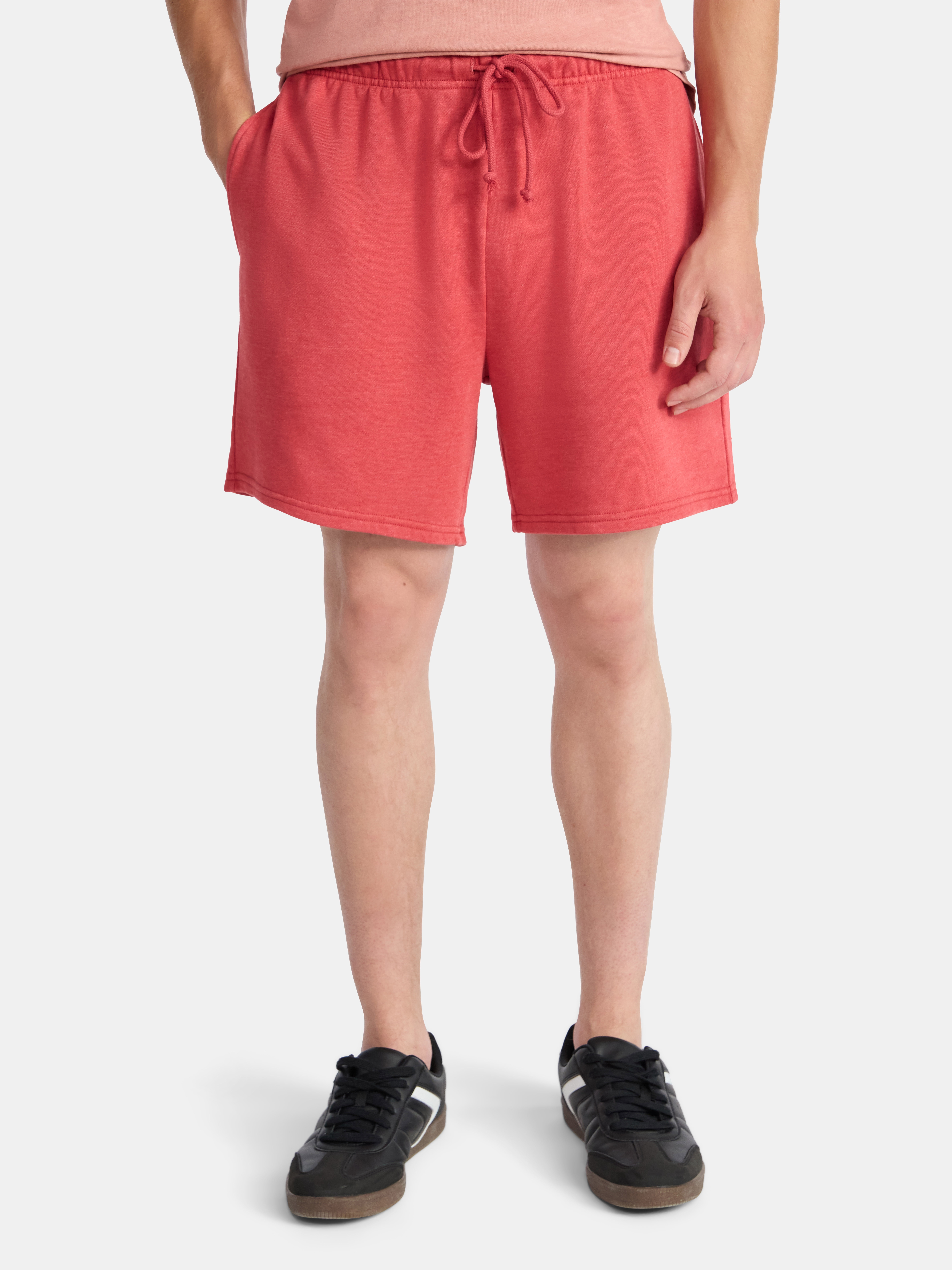No Boundaries Soft Fleece Jogger Shorts, 6" Inseam, Men's and Big Men's