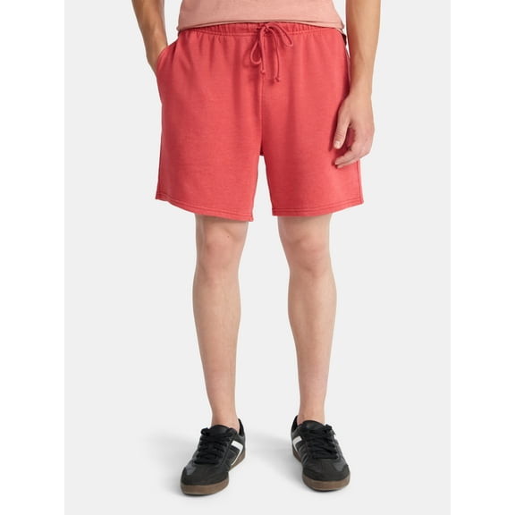 No Boundaries Soft Fleece Jogger Shorts, 6" Inseam, Men's and Big Men's