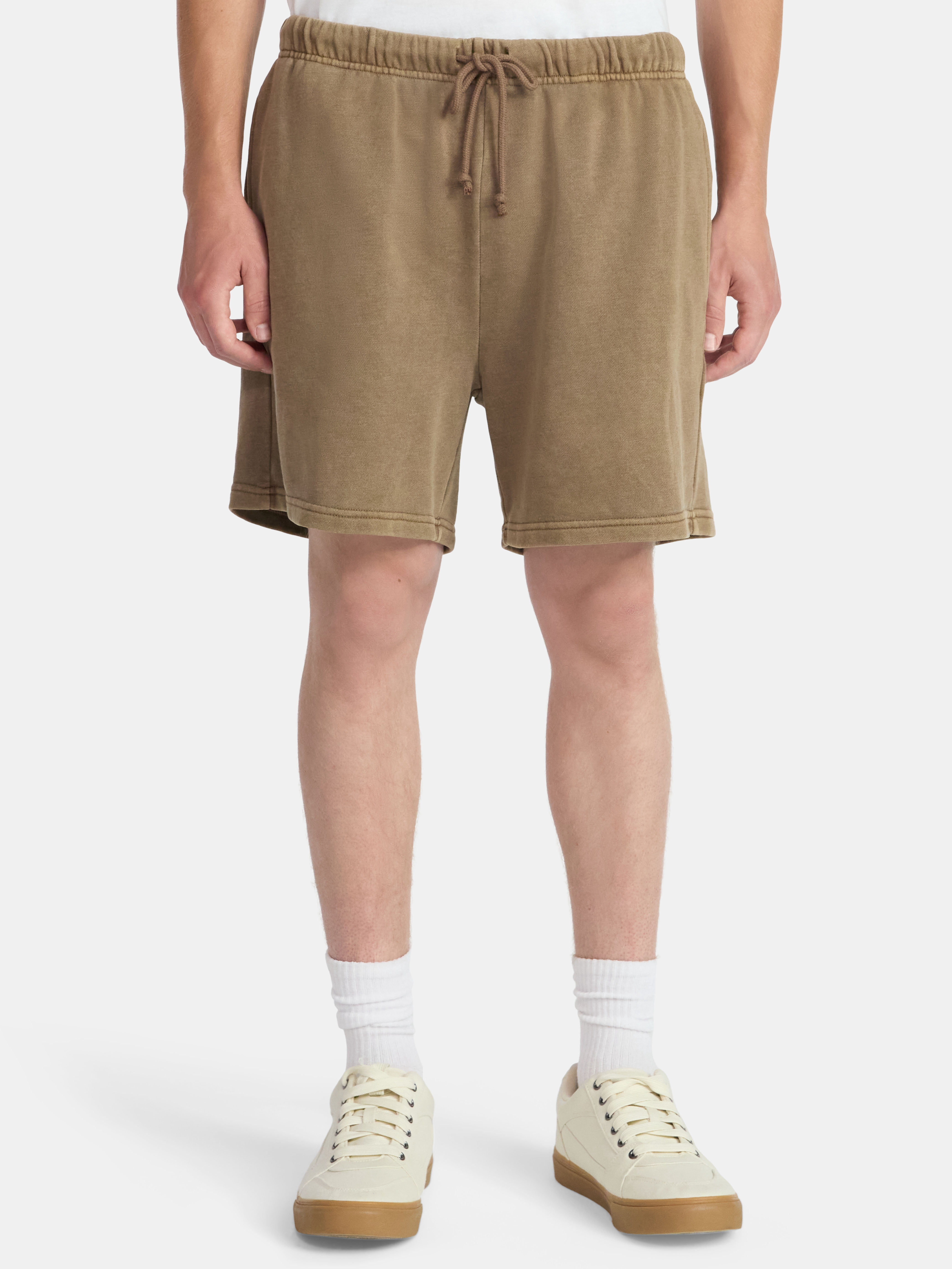 No Boundaries Soft Fleece Jogger Shorts, 6" Inseam, Men's and Big Men's