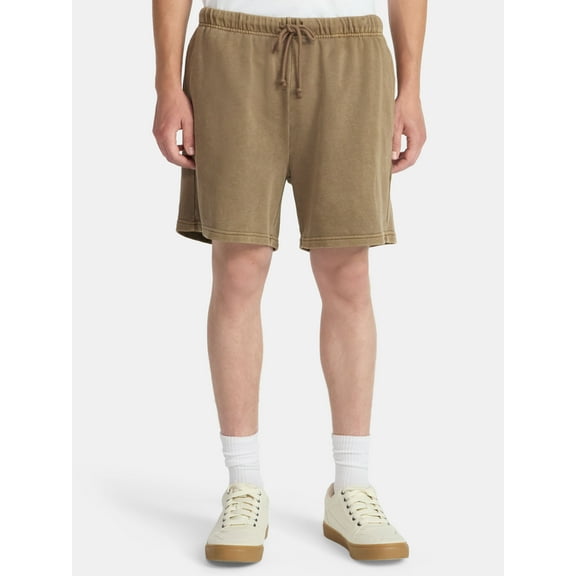 No Boundaries Soft Fleece Jogger Shorts, 6" Inseam, Men's and Big Men's