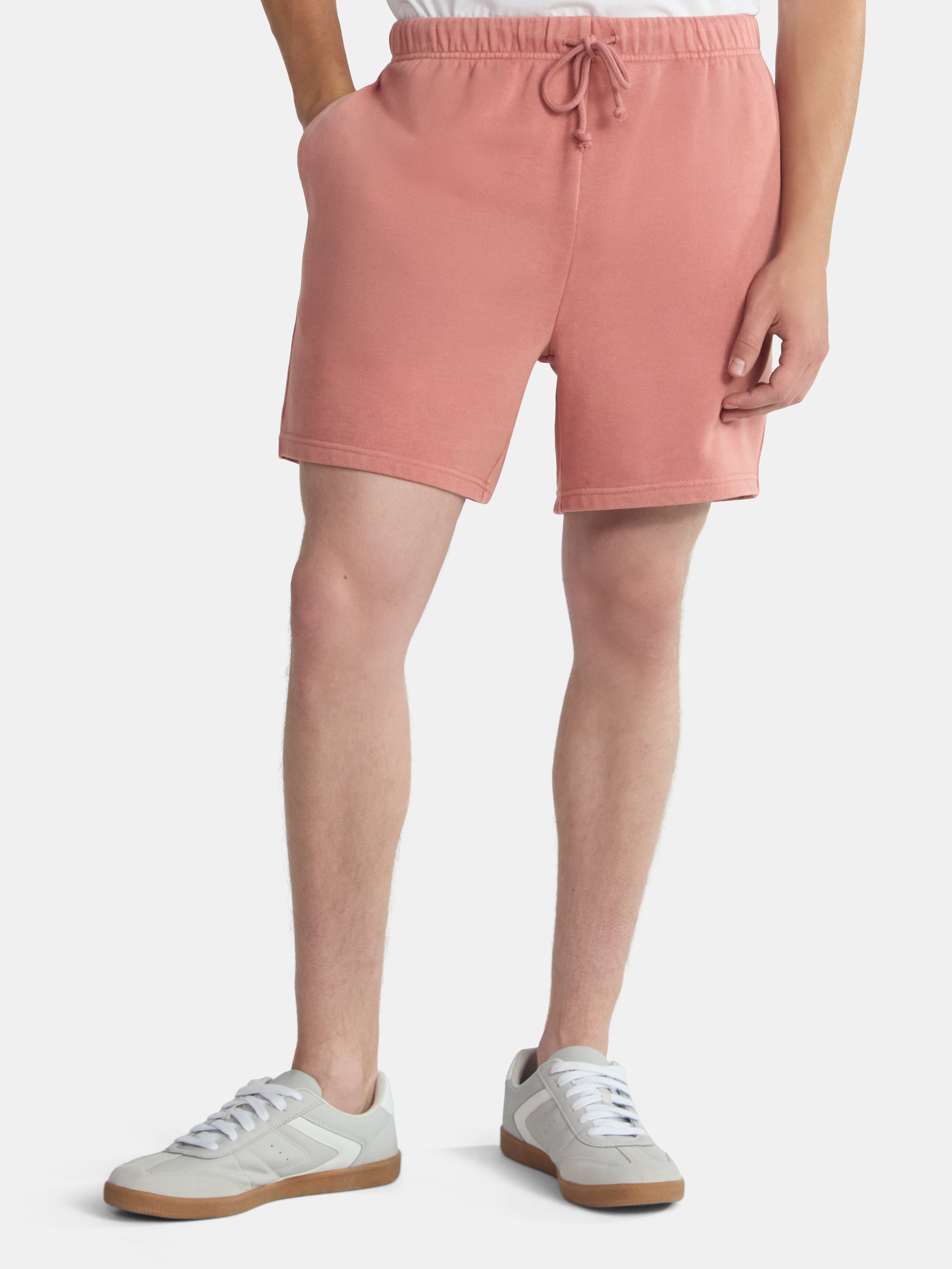No Boundaries Soft Fleece Jogger Shorts, 6" Inseam, Men's and Big Men's