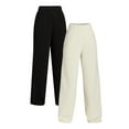 thumbnail image 1 of No Boundaries Soft Fleece Wide Leg Pants, 30” Inseam, 1 or 2-Pack, Women’s XXS-4X, 1 of 5