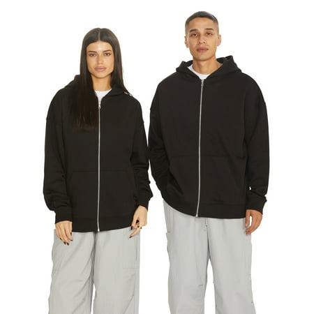 No Boundaries Zip Hoodie with Long Sleeves, Men's & Big Men's