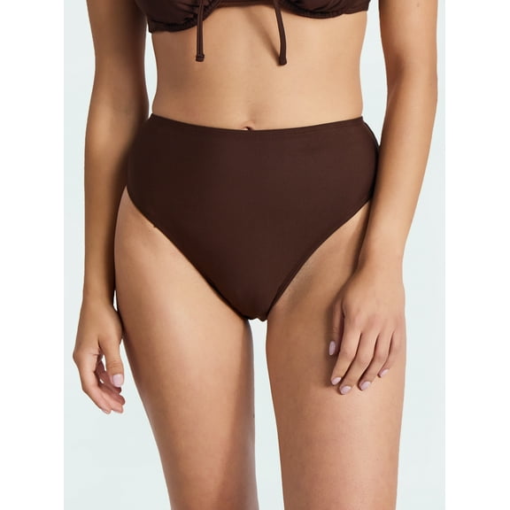 No Boundaries Solid Bikini Bottoms, Women’s