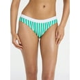 thumbnail image 1 of No Boundaries Sporty Striped Low-Rise Bikini Bottoms, Women’s XXS-XXL, 1 of 6