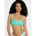 thumbnail image 1 of No Boundaries Sporty Stripe Bralette Bikini Top, Women's XXS-XXL, 1 of 6