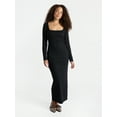 thumbnail image 1 of No Boundaries Square Neck Dress with Long Sleeves, Women's, 1 of 4