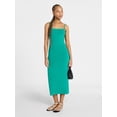 thumbnail image 1 of No Boundaries Sleeveless Square Neck Midi Dress, Women's & Women's Plus Sizes XXS-4X, 1 of 4