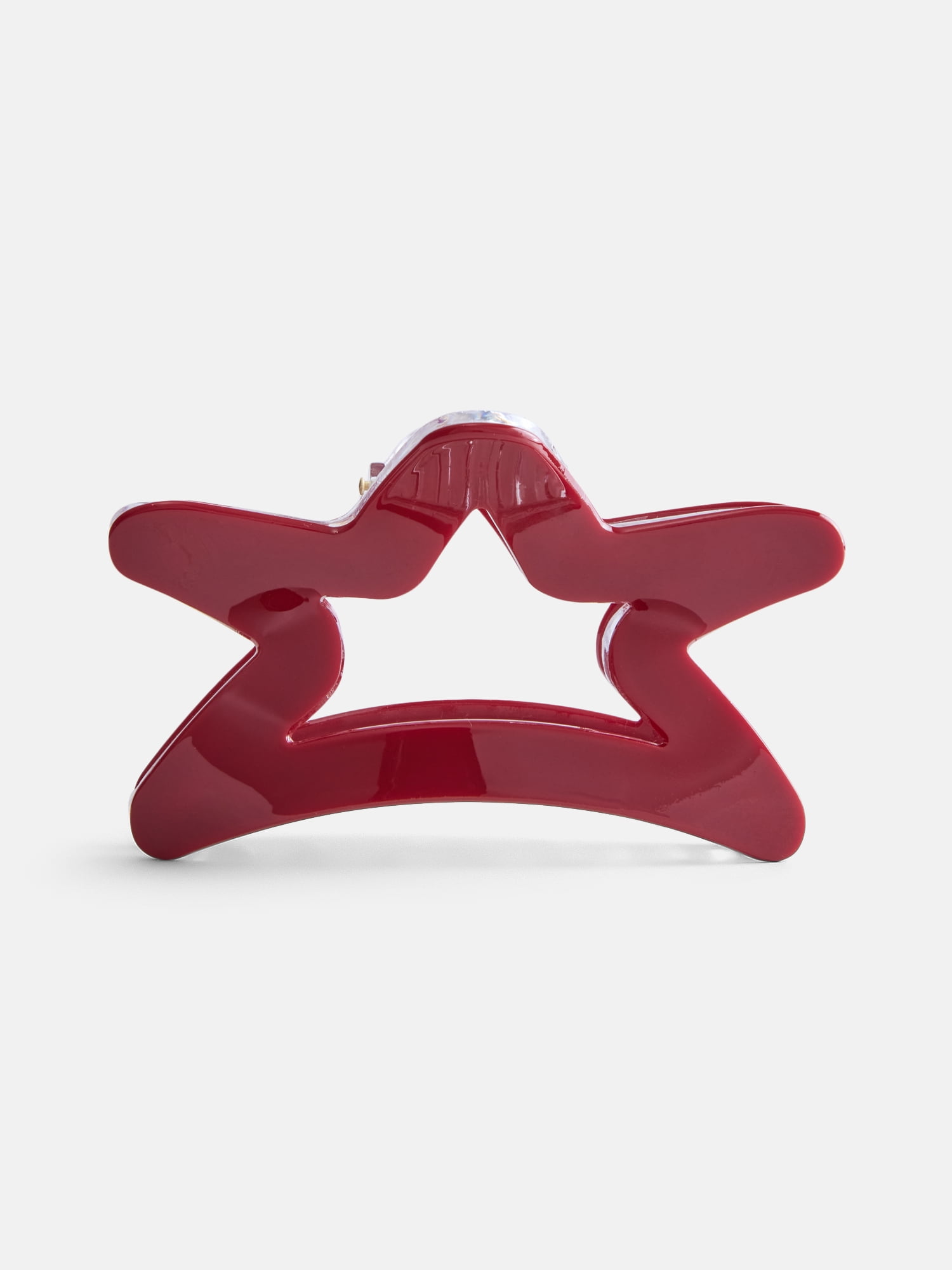 No Boundaries Women’s Star Hair Claw Clip, Red, One Size