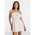 thumbnail image 1 of No Boundaries Strapless Ruffle Romper, Women's XXS-XXL, 1 of 5