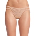 thumbnail image 1 of No Boundaries Strappy Lace Thong Panty, Women's and Women's Plus, 1 of 2