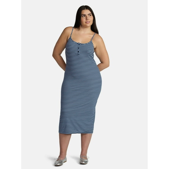No Boundaries Strappy Midi Dress, Women's