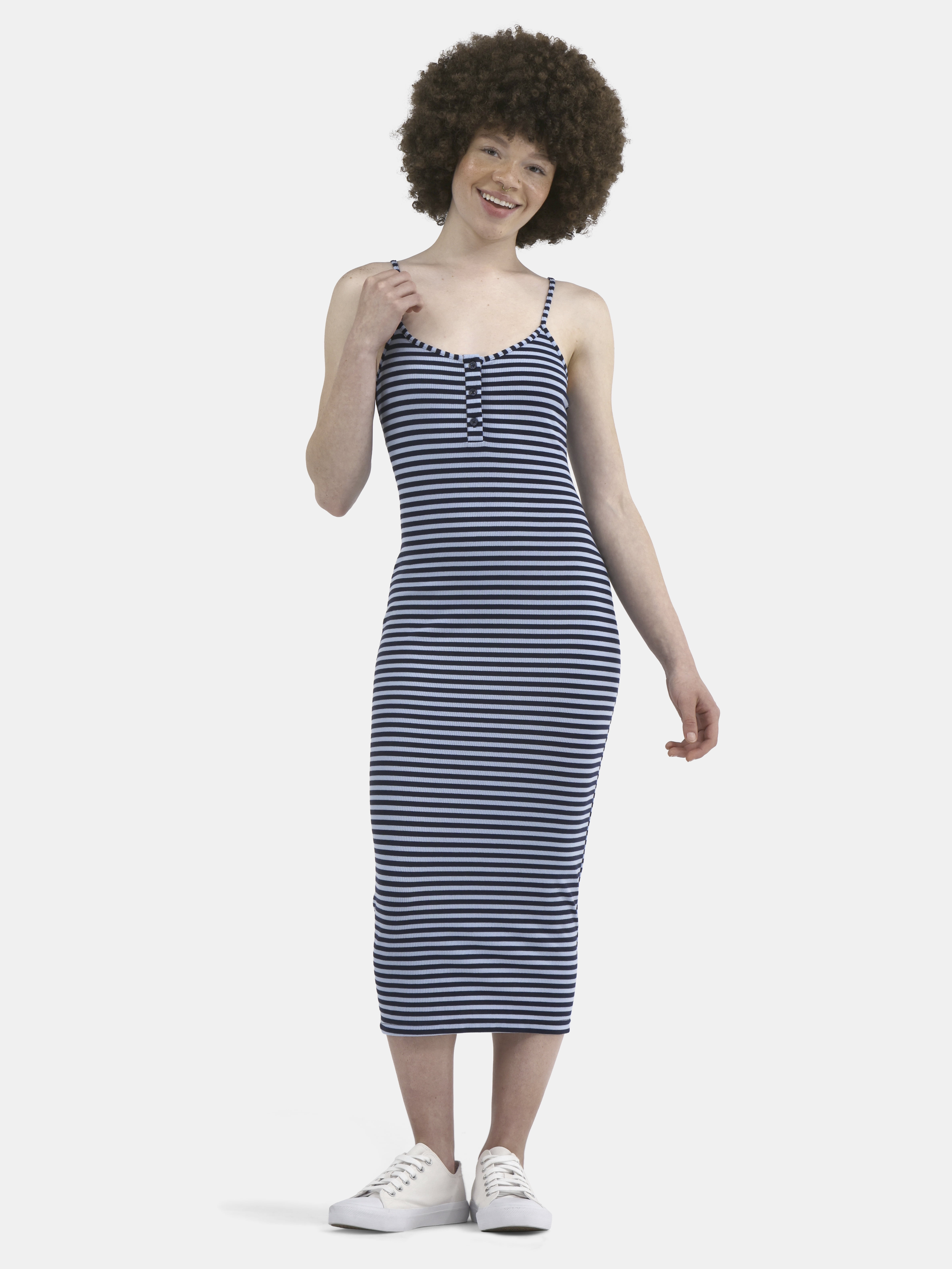 No Boundaries Strappy Midi Dress, Women's