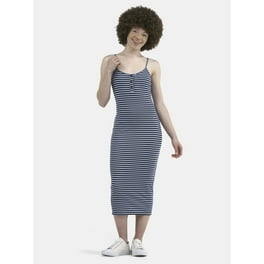 No Boundaries Juniors Bodycon Ribbed Jersey Midi Dress