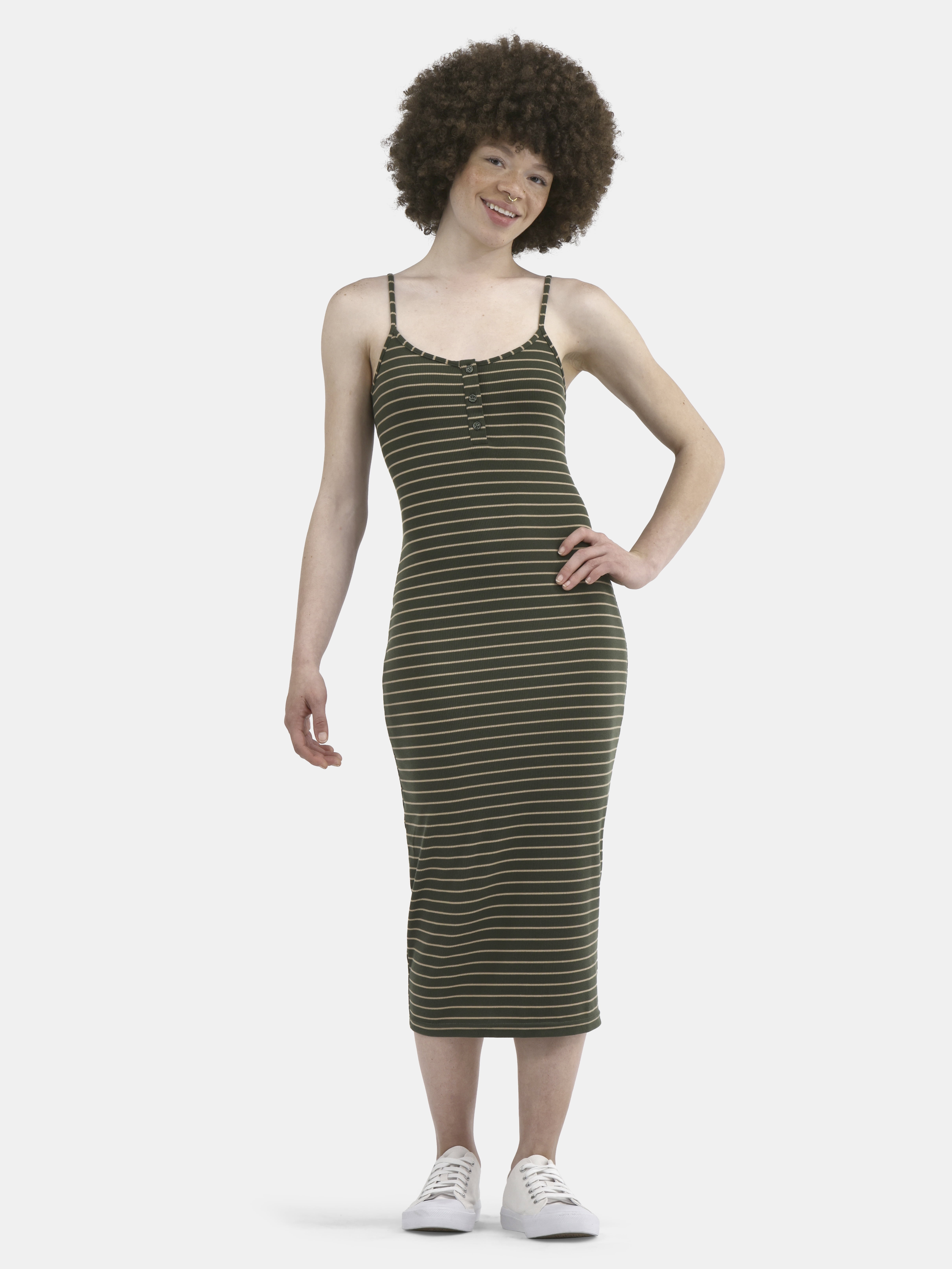No Boundaries Strappy Midi Dress, Women's