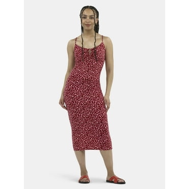 No Boundaries Strappy Midi Dress, Women's