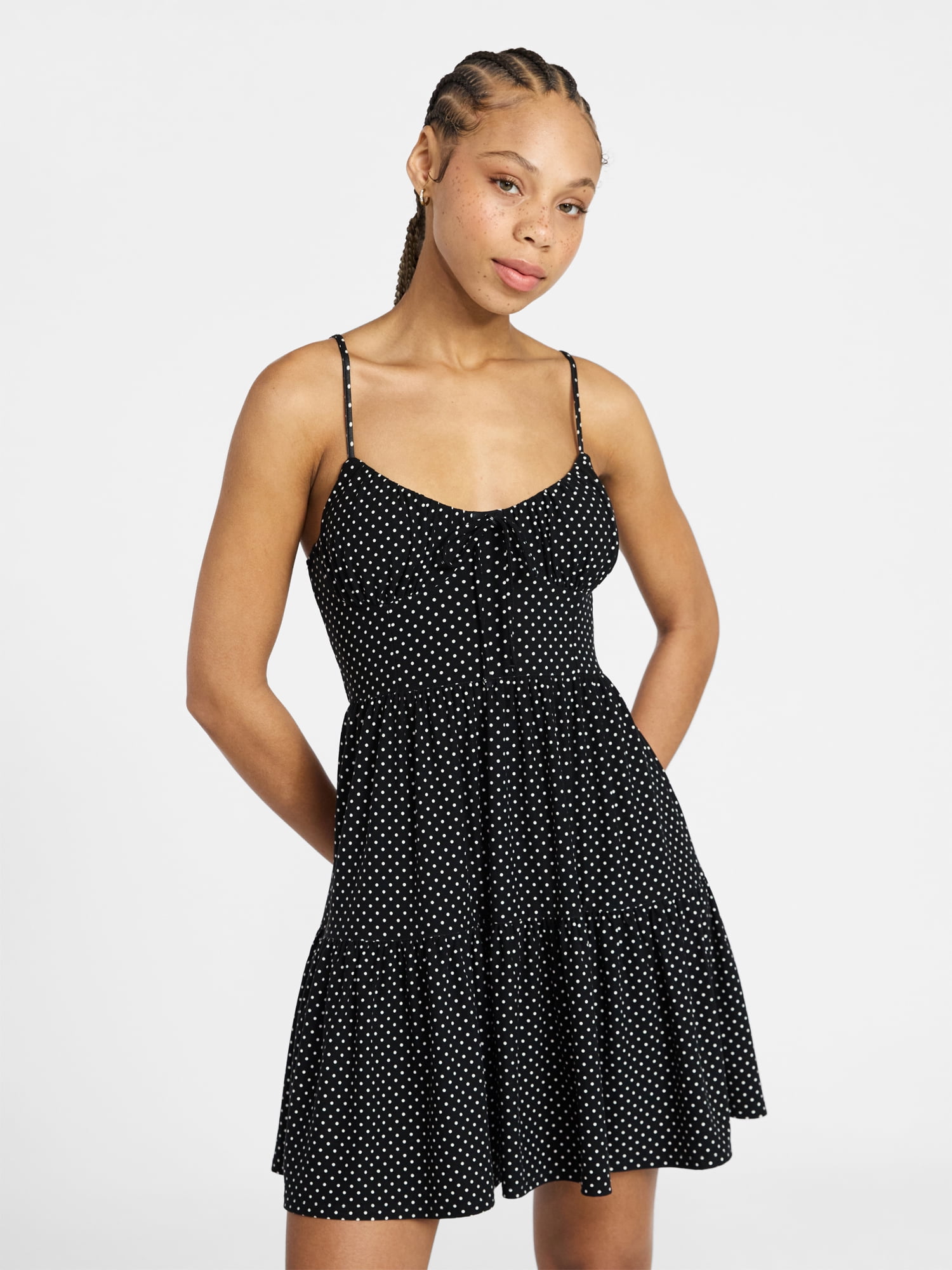 No Boundaries Tiered Mini Dress, Women's & Women's Plus XXS-4X