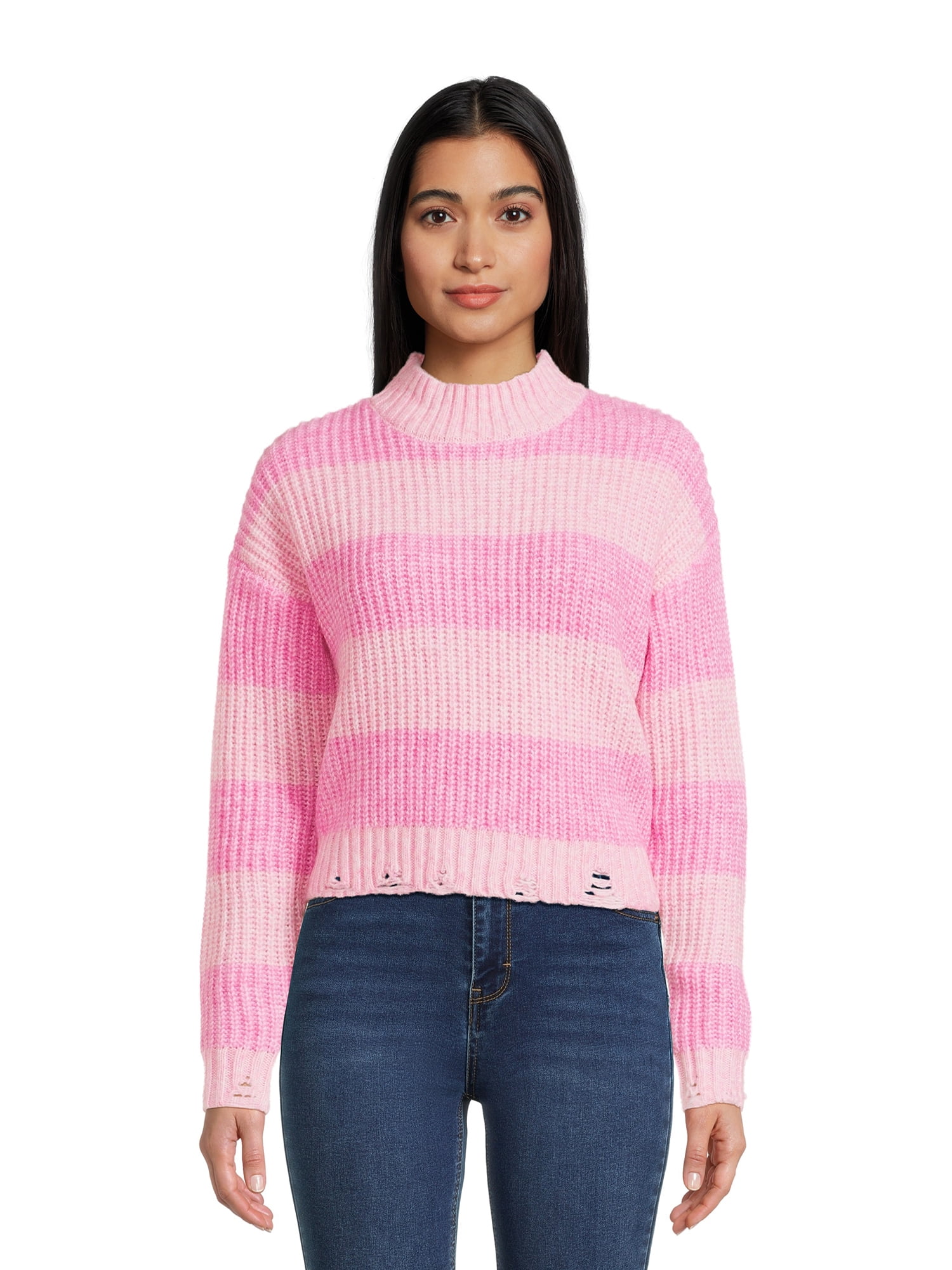No Boundaries Stripe Sweater, Sizes XS-3XL - Walmart.com