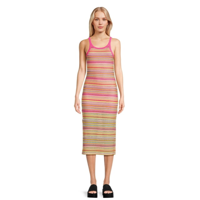 No Boundaries Stripe Tank Dress, Women's and Women's Plus