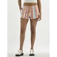 thumbnail image 1 of No Boundaries Striped Baja Shorts, 2.5'' Inseam, Women's, 1 of 5