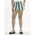 thumbnail image 1 of No Boundaries Striped Baja Shorts, 2.5'' Inseam, Women's, 1 of 5