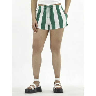 No Boundaries Striped Baja Shorts, 2.5'' Inseam, Women's