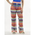 thumbnail image 1 of No Boundaries Striped Crochet Pants Coverup, Women's, 1 of 4