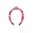 thumbnail image 1 of No Boundaries Striped Crochet Top Knot Headband, Women’s, 1 of 4