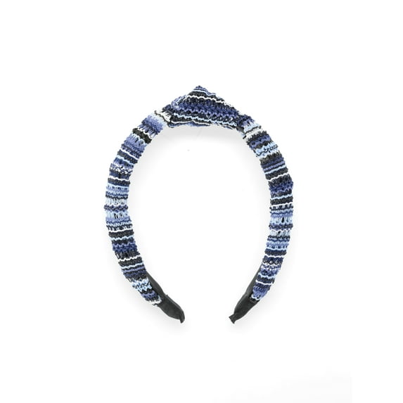 No Boundaries Striped Crochet Top Knot Headband, Women’s