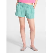 No Boundaries Striped Seersucker Bungee Shorts, 2" Inseam, Women's XXS-XXL