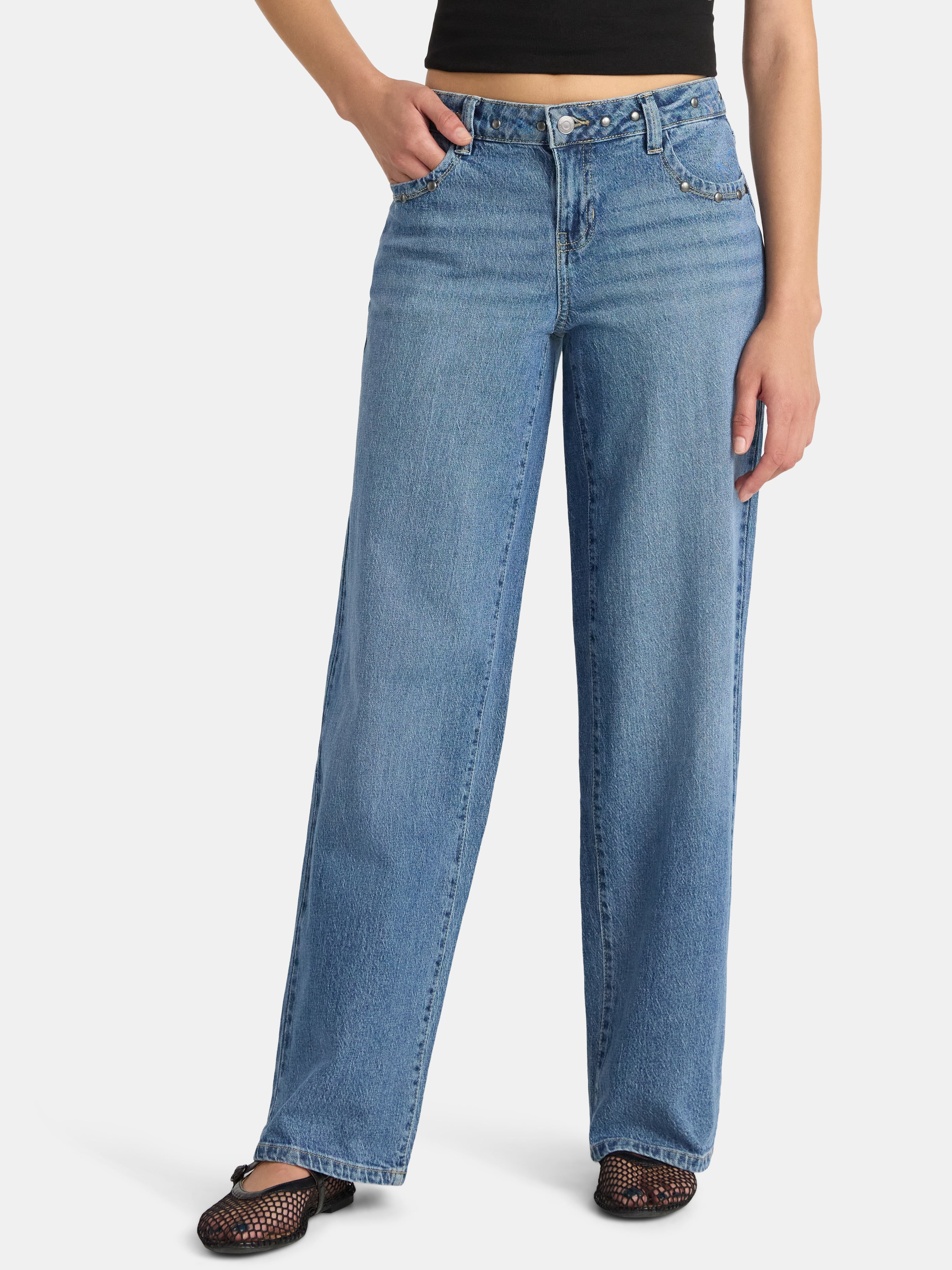 No Boundaries Studded Jeans, Women's