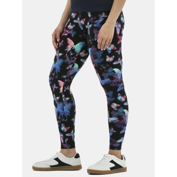 No Boundaries Faux Sueded Ankle Leggings, 27.5”Inseam, 1 or 2-Pack, Women's & Women's Plus Sizes XXS-4X