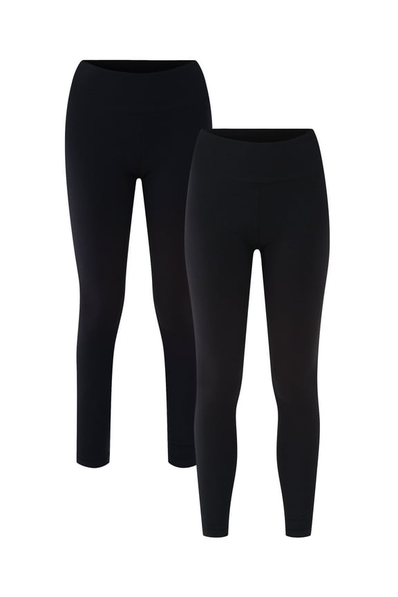 Faux Sueded Ankle Leggings, 27.5”Inseam, 1 or 2-Pack, Women's & Women's Plus Sizes XXS-4X