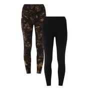 No Boundaries Faux Sueded Ankle Leggings, 27.5”Inseam, 1 or 2-Pack, Women's & Women's Plus Sizes XXS-4X