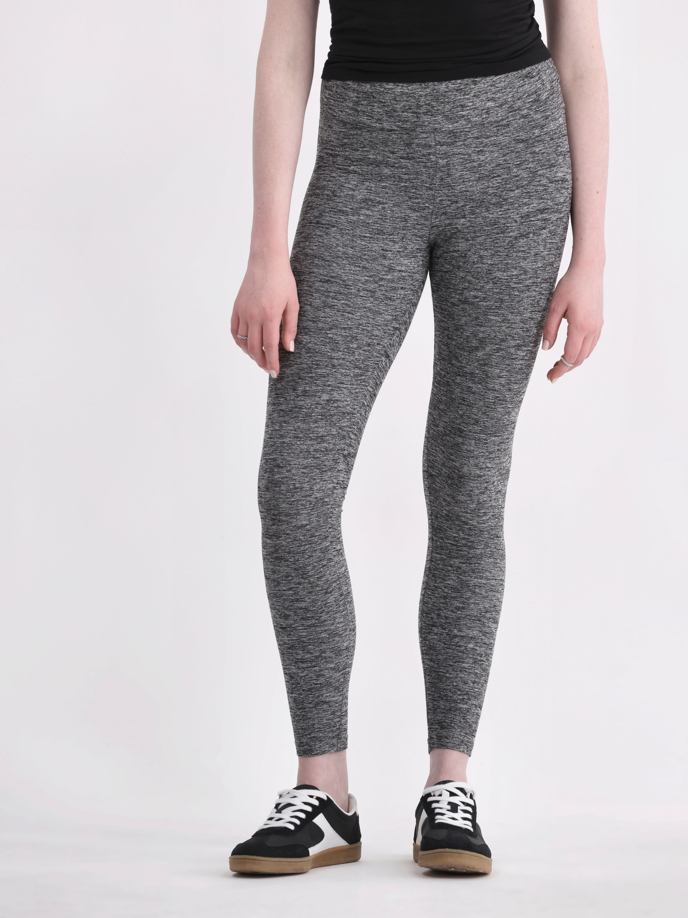 No Boundaries Faux Sueded Ankle Leggings, 27.5”Inseam, 1 or 2-Pack, Women's & Women's Plus Sizes XXS-4X