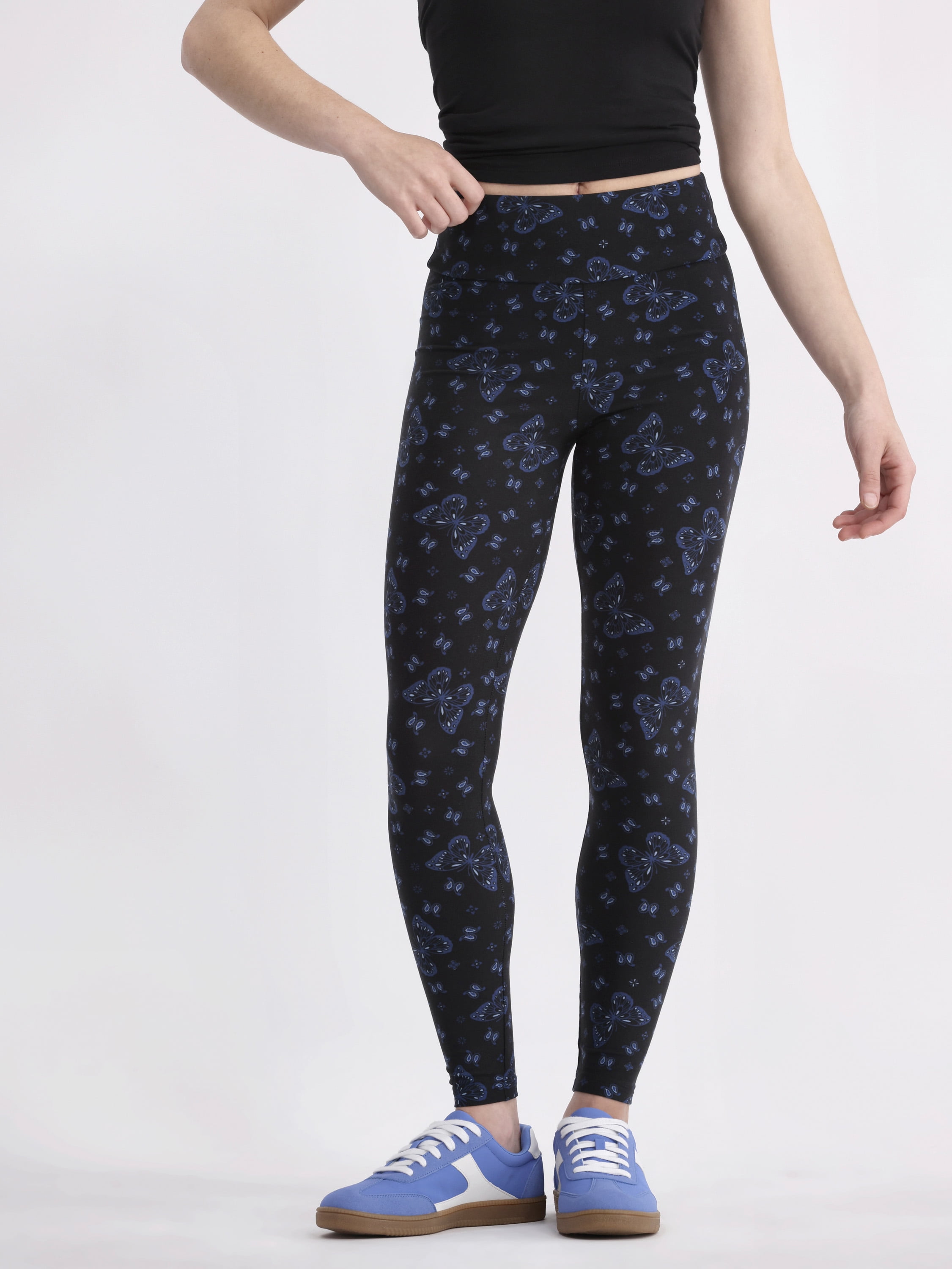 No Boundaries Faux Sueded Ankle Leggings, 27.5”Inseam, 1 or 2-Pack, Women's & Women's Plus Sizes XXS-4X