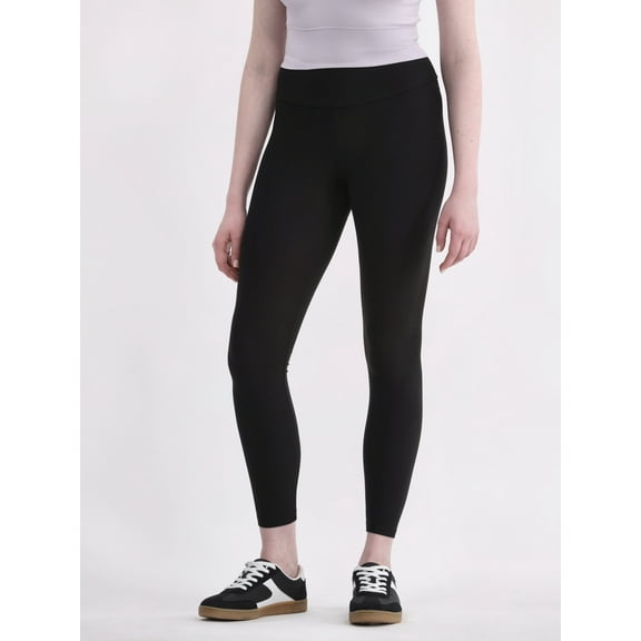 No Boundaries Faux Sueded Ankle Leggings, 27.5”Inseam, 1 or 2-Pack, Women's