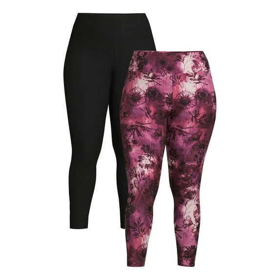 No Boundaries Faux Sueded Ankle Leggings, 27.5”Inseam, 1 or 2-Pack, Women's & Women's Plus Sizes XXS-4X