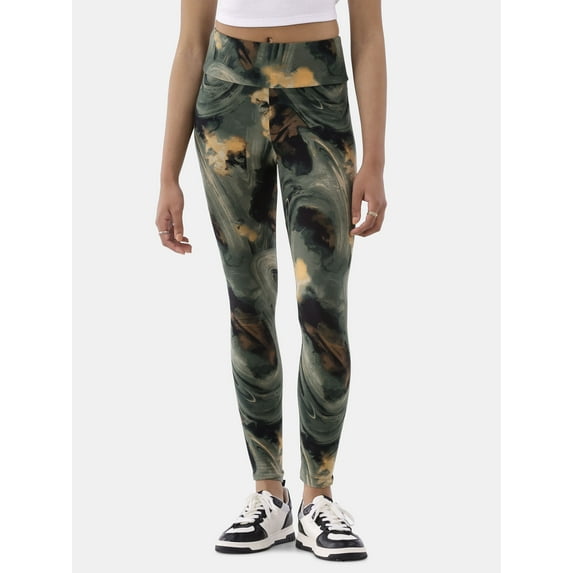 No Boundaries Faux Sueded Ankle Leggings, 27.5”Inseam, 1 or 2-Pack, Women's & Women's Plus Sizes XXS-4X