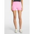 thumbnail image 1 of No Boundaries Faux Sueded Jersey Shorty Shorts, 3'' Inseam, Women's XXS-XXL, 1 of 5